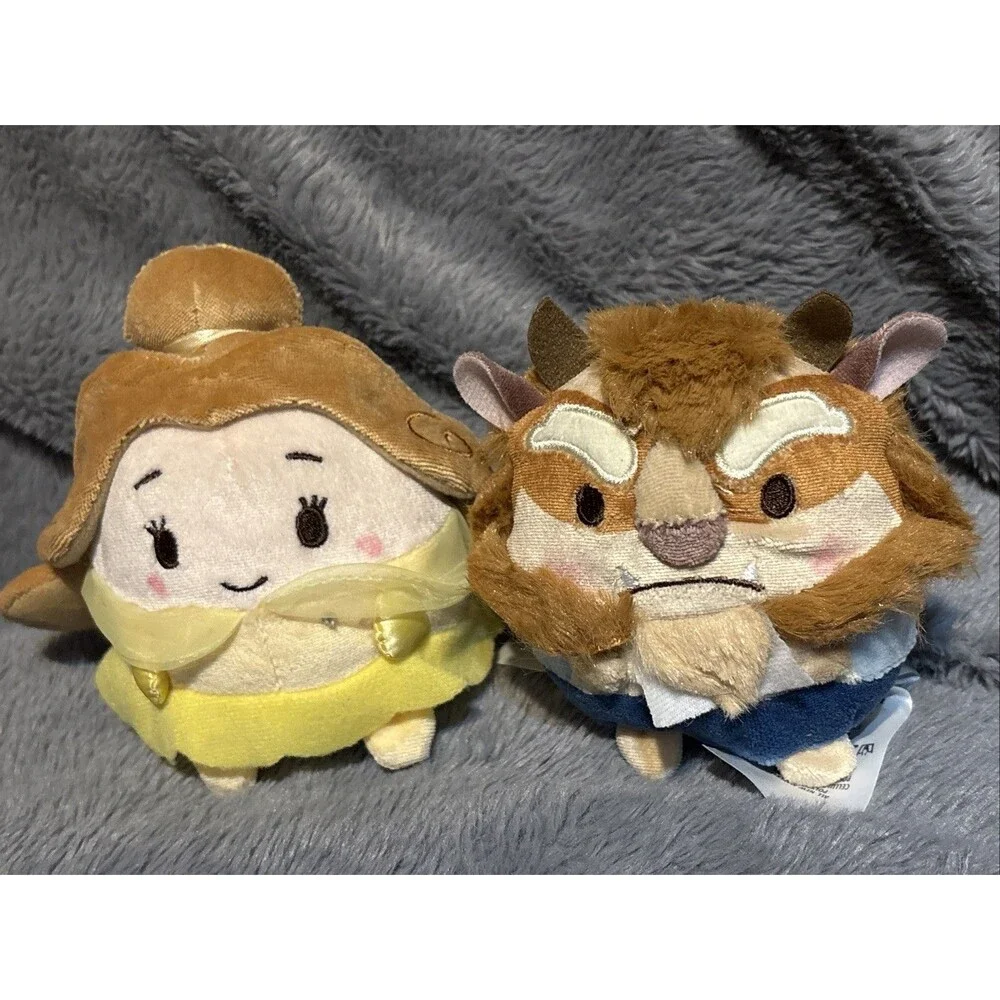 Disney Store Ufufy Plush Mini Toys Belle And Beast Beauty And The beast Stuffies